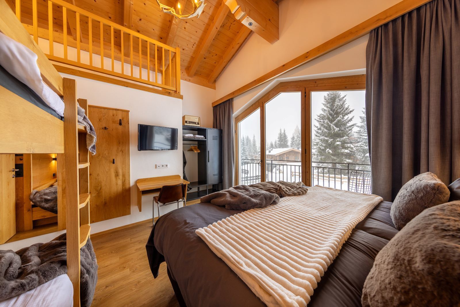Chalet 2 in zillertal arena sleeping room view- picture